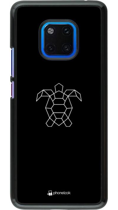 Coque Huawei Mate 20 Pro - Turtles lines on black