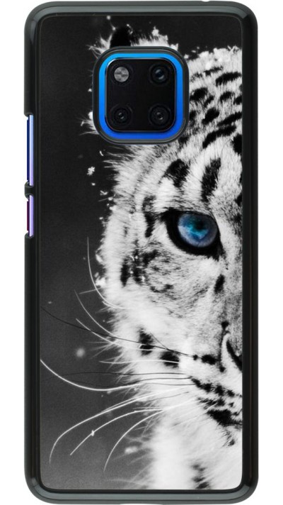 Coque Huawei Mate 20 Pro - White tiger blue eye