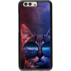Coque Huawei P10 - Red Blue Cat Glasses