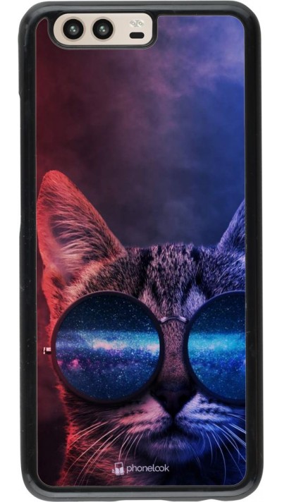 Hülle Huawei P10 - Red Blue Cat Glasses