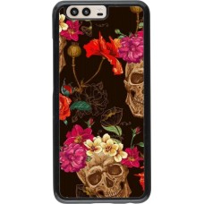 Coque Huawei P10 - Skulls and flowers