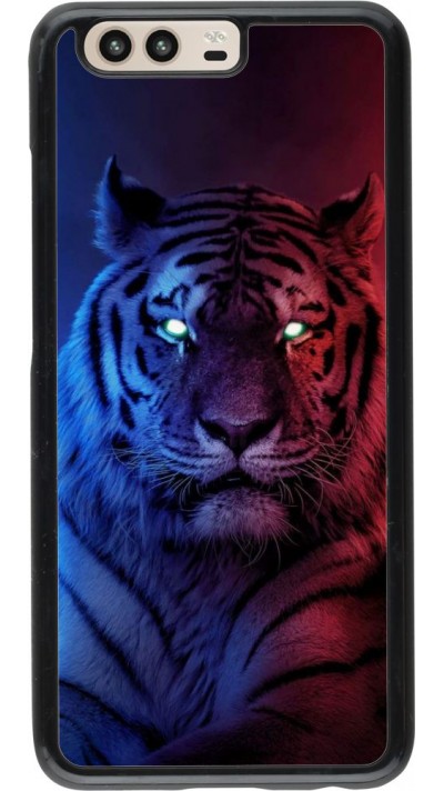 Coque Huawei P10 - Tiger Blue Red
