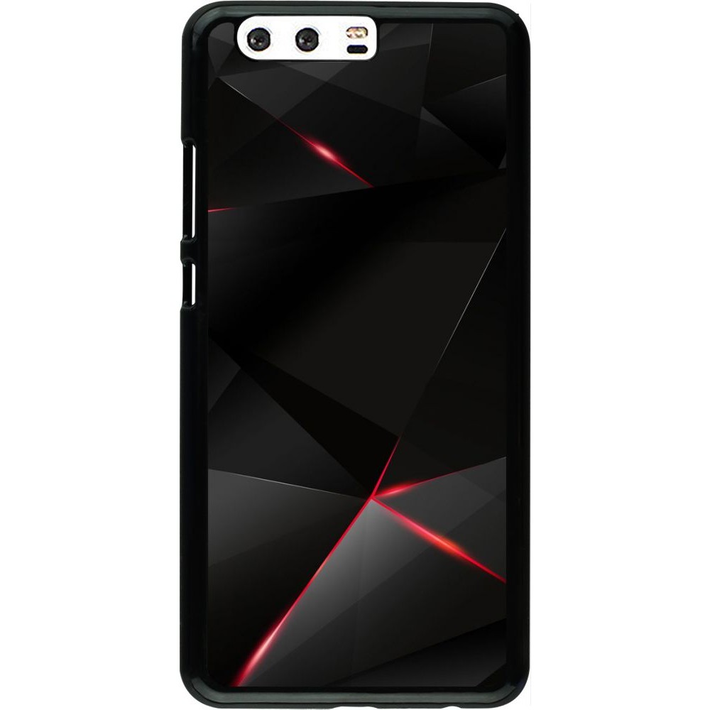 Hülle Huawei P10 Plus - Black Red Lines