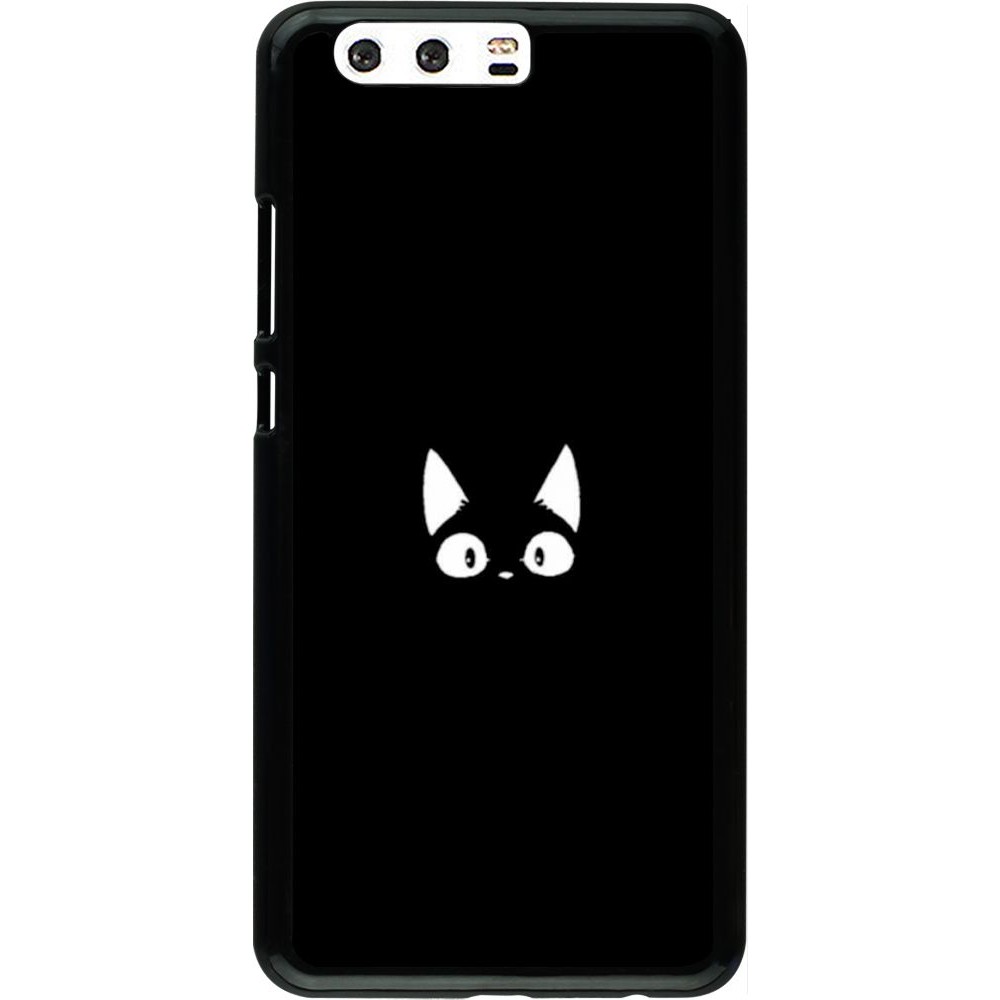 Coque Huawei P10 Plus - Funny cat on black