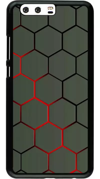 Coque Huawei P10 Plus - Geometric Line red