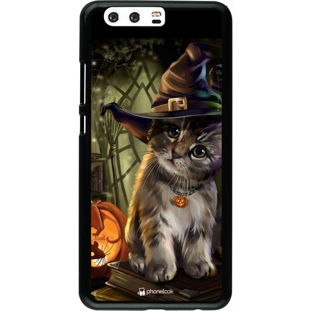 Coque Huawei P10 Plus - Halloween 21 Witch cat
