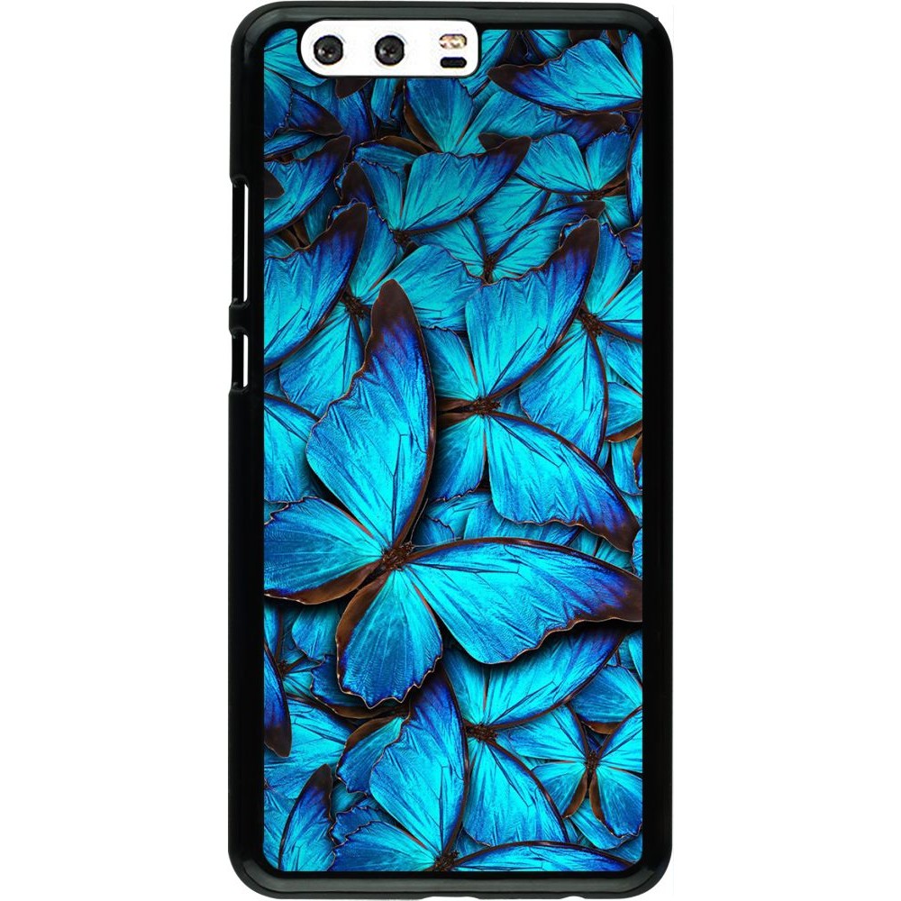 Coque Huawei P10 Plus - Papillon - Bleu