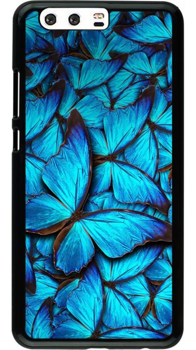 Coque Huawei P10 Plus - Papillon - Bleu