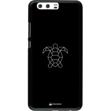 Coque Huawei P10 Plus - Turtles lines on black
