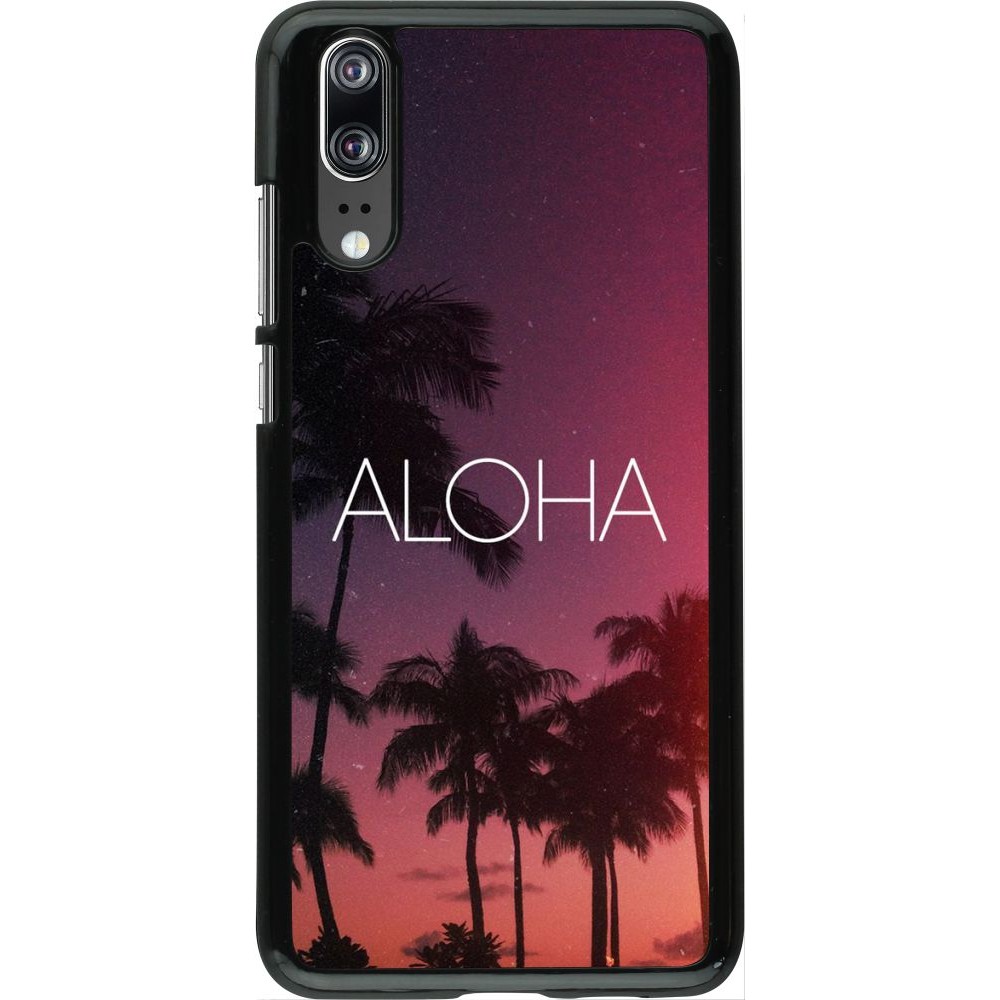 Coque Huawei P20 - Aloha Sunset Palms