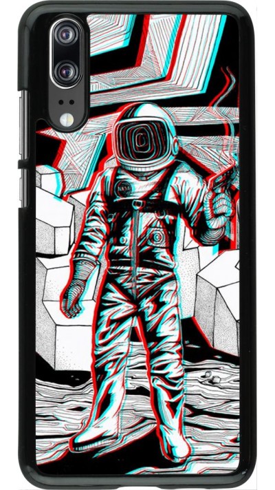 Coque Huawei P20 - Anaglyph Astronaut