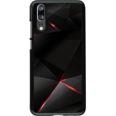 Coque Huawei P20 - Black Red Lines
