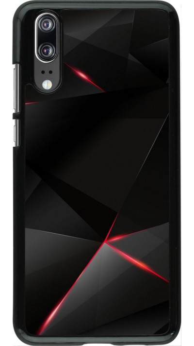 Hülle Huawei P20 - Black Red Lines