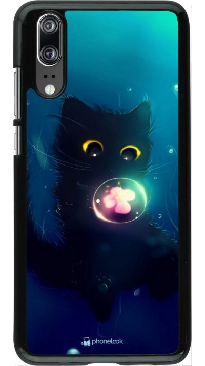 Coque Huawei P20 - Cute Cat Bubble