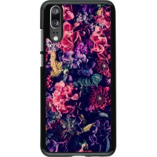 Coque Huawei P20 - Flowers Dark