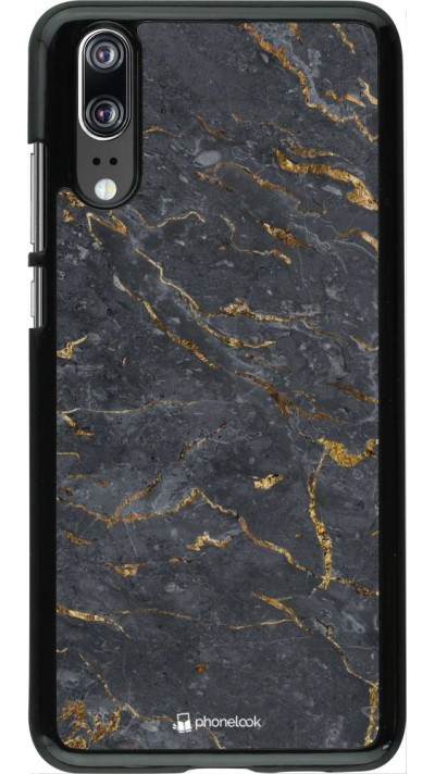 Coque Huawei P20 - Grey Gold Marble