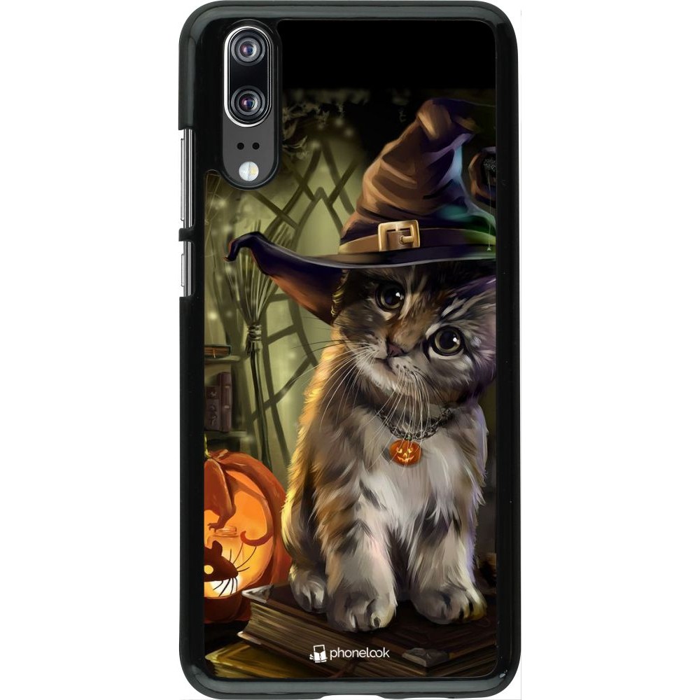 Coque Huawei P20 - Halloween 21 Witch cat