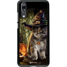 Coque Huawei P20 - Halloween 21 Witch cat