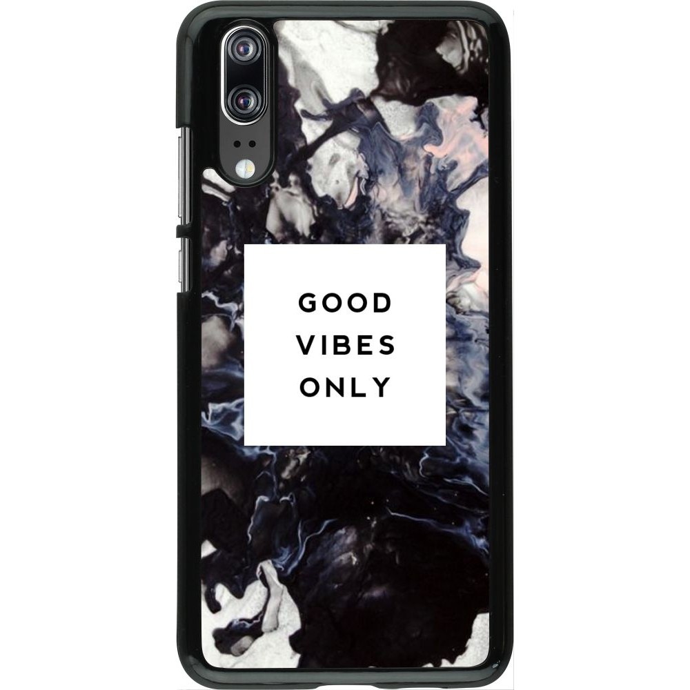 Coque Huawei P20 - Marble Good Vibes Only