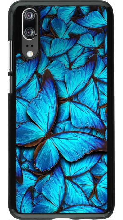 Coque Huawei P20 - Papillon - Bleu