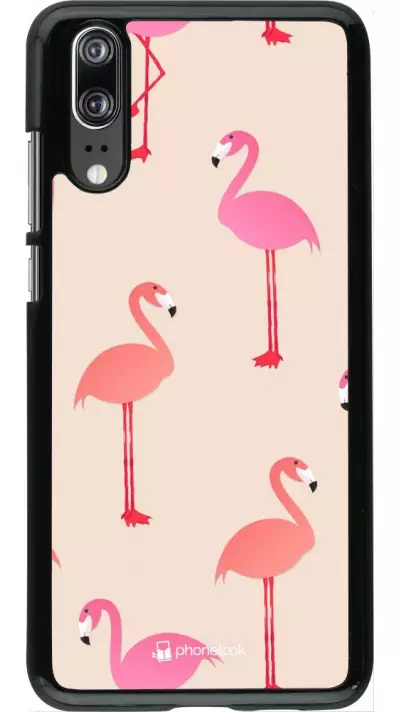 Coque Huawei P20 - Pink Flamingos Pattern