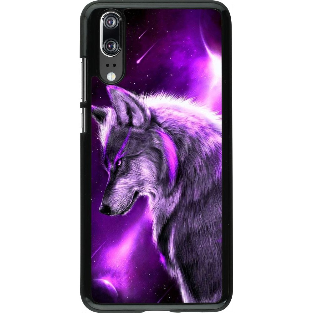 Hülle Huawei P20 - Purple Sky Wolf