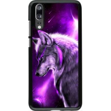 Hülle Huawei P20 - Purple Sky Wolf