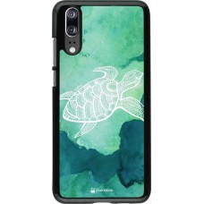 Coque Huawei P20 - Turtle Aztec Watercolor