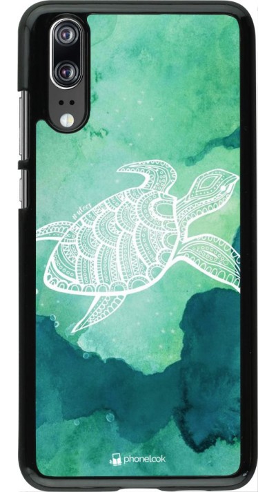 Coque Huawei P20 - Turtle Aztec Watercolor