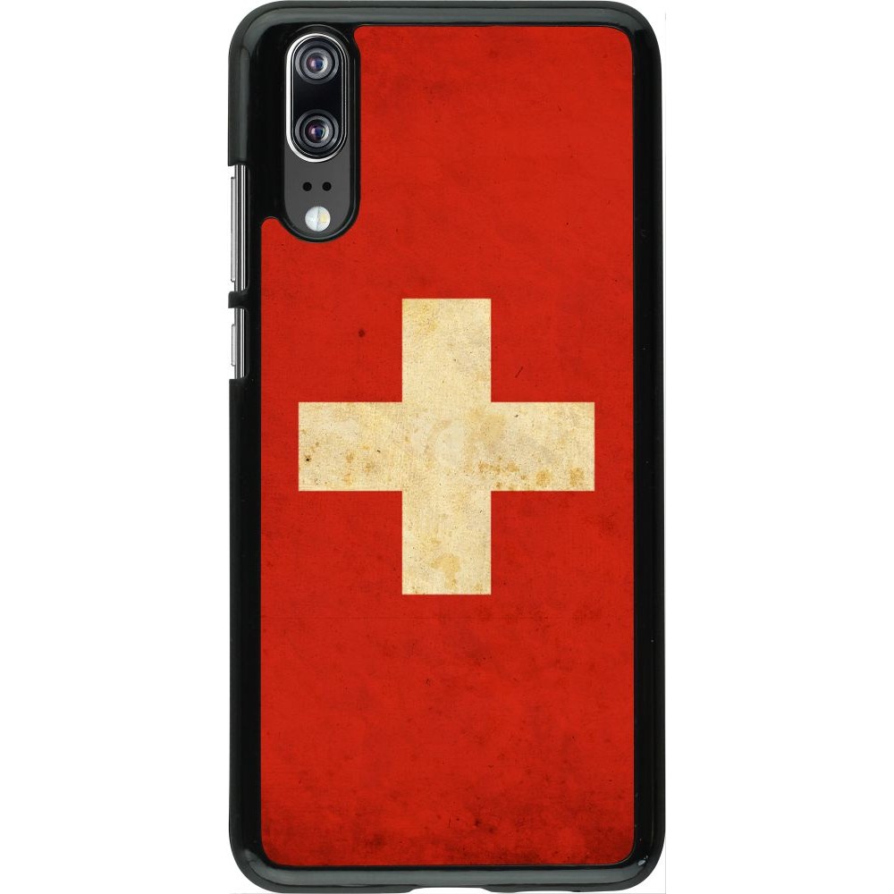 Coque Huawei P20 - Vintage Flag SWISS