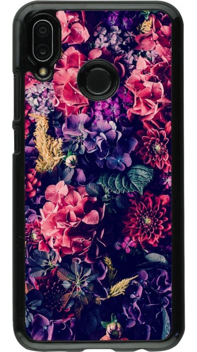 Coque Huawei P20 Lite - Flowers Dark