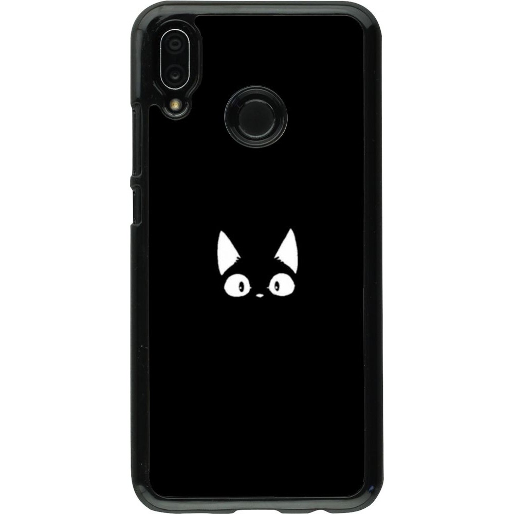 Coque Huawei P20 Lite - Funny cat on black