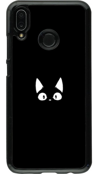 Coque Huawei P20 Lite - Funny cat on black