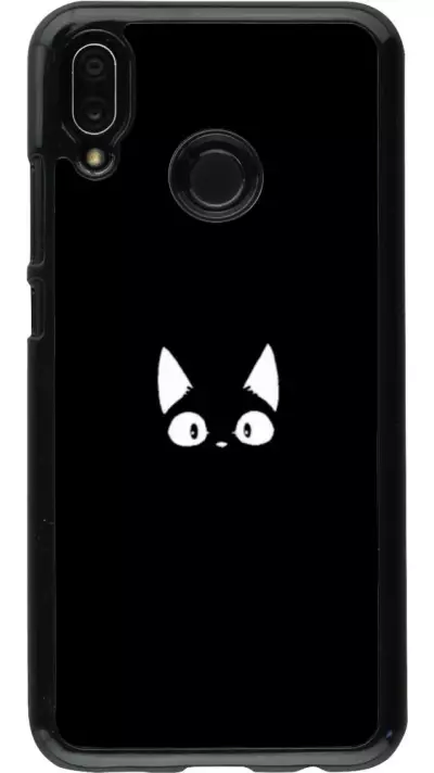 Coque Huawei P20 Lite - Funny cat on black