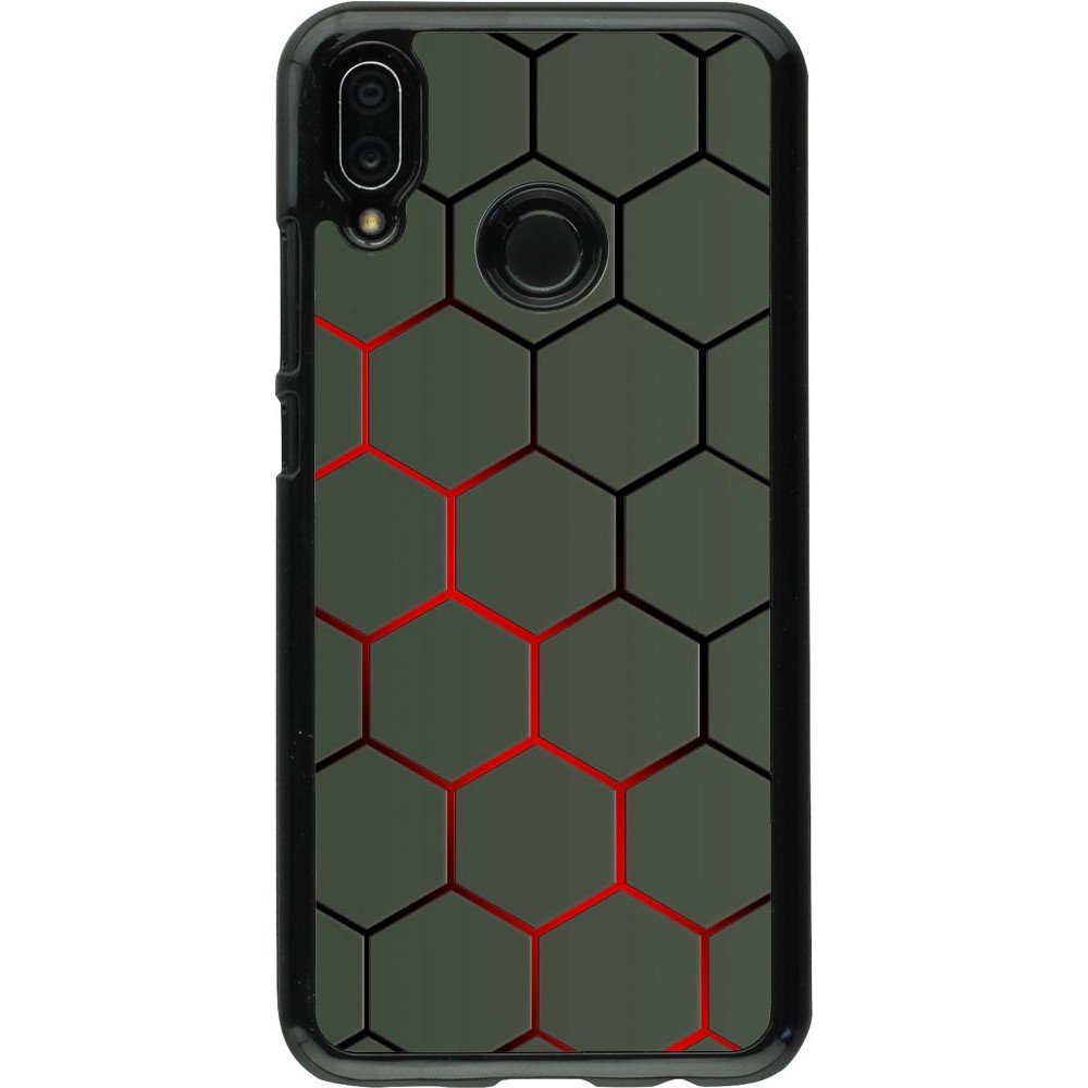 Coque Huawei P20 Lite - Geometric Line red