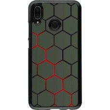 Coque Huawei P20 Lite - Geometric Line red