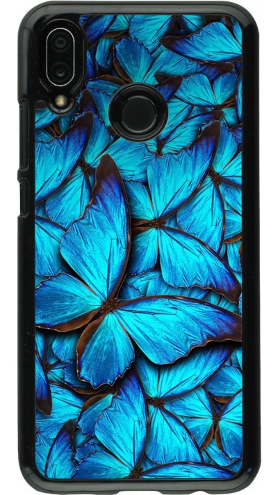 Coque Huawei P20 Lite - Papillon - Bleu