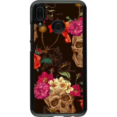 Coque Huawei P20 Lite - Skulls and flowers