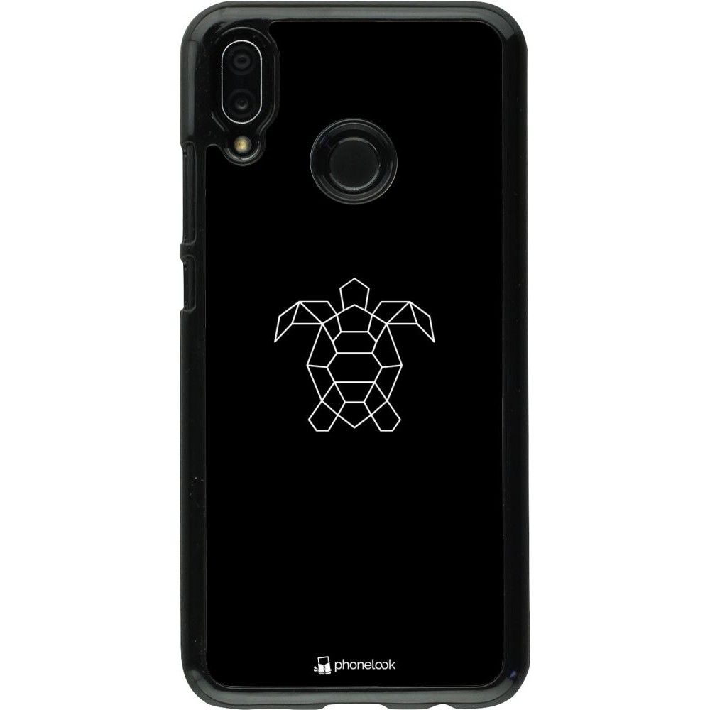 Hülle Huawei P20 Lite - Turtles lines on black