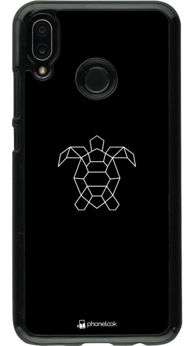 Coque Huawei P20 Lite - Turtles lines on black