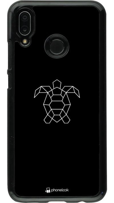 Coque Huawei P20 Lite - Turtles lines on black