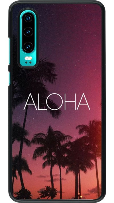 Hülle Huawei P30 - Aloha Sunset Palms