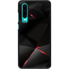 Hülle Huawei P30 - Black Red Lines