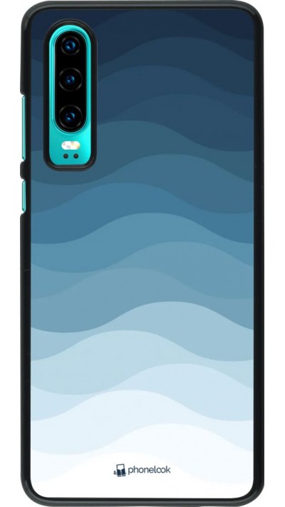 Coque Huawei P30 - Flat Blue Waves