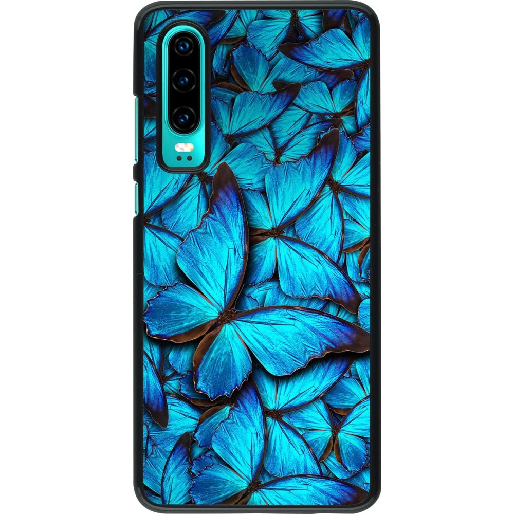 Coque Huawei P30 - Papillon - Bleu