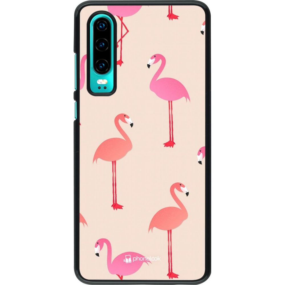 Hülle Huawei P30 - Pink Flamingos Pattern
