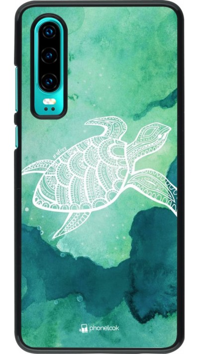 Coque Huawei P30 - Turtle Aztec Watercolor