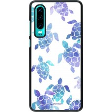 Coque Huawei P30 - Turtles pattern watercolor