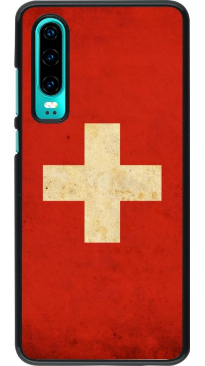 Hülle Huawei P30 - Vintage Flag SWISS