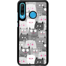 Coque Huawei P30 Lite - Chats gris troupeau